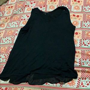 Black Crew Neck Tank Top